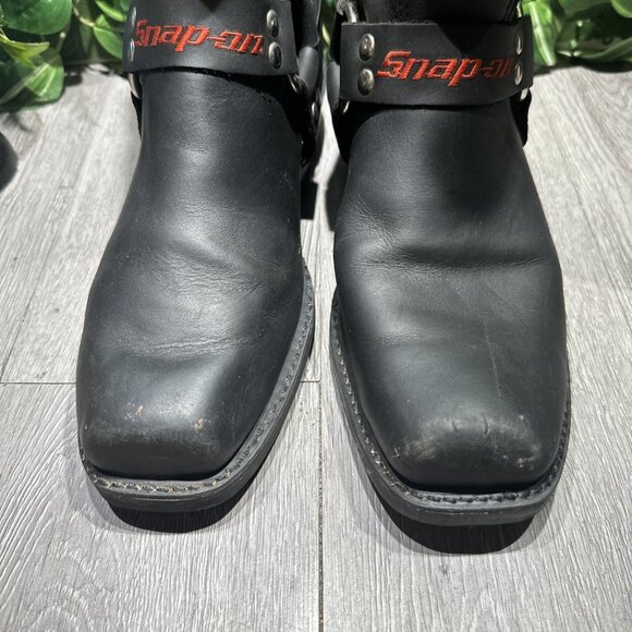 Vintage HH DOUBLE H Barry Leather Mens Size 10 EE Motorcycle Harness Boots USA - Picture 3 of 11